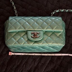 Chanel Mint Green Quilted Shoulder Bag